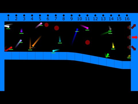 Survival Marble Race in Algodoo