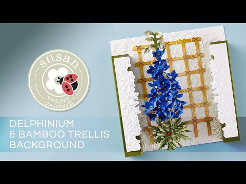 How to Create Delphinium & Bamboo Trellis Background | Through the Arbor Garden