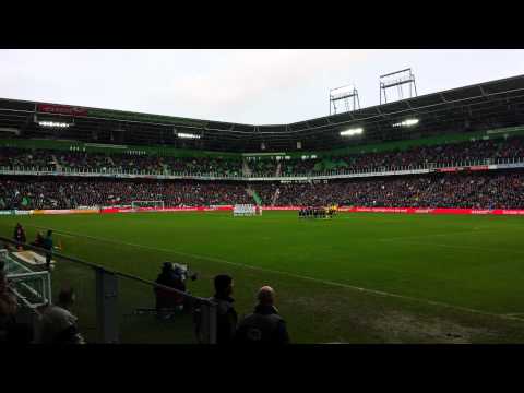 Respect for Mandela from the Euroborg in Groningen