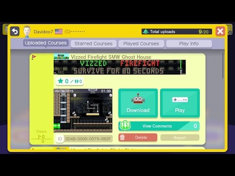 Super Mario Maker Level: Vizzed Firefight SMW Ghost House