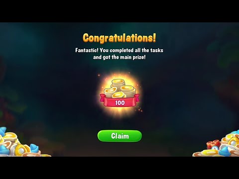 @Fishdom Win Strikes Level 8614 - Special Level 8623 Challenge, Got The Main Prize 100 Gold 🎫