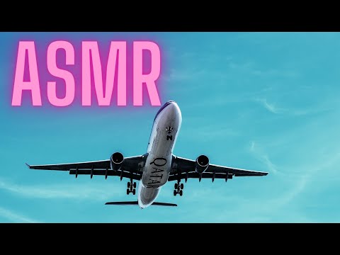 ASMR Airport ✈ No talking (Inaudible Whispers | Mouth Sounds | Walking | Bells & Announcements)