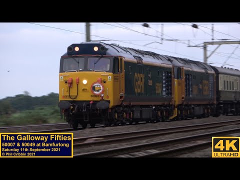50007 & 50049 at Bamfurlong - The Galloway Fifties - 11th September 2021