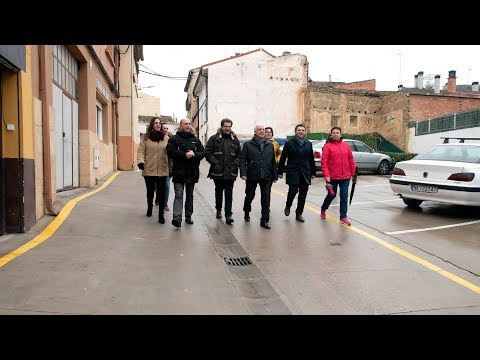 Visita a las calles reurbanizadas en Pradejón