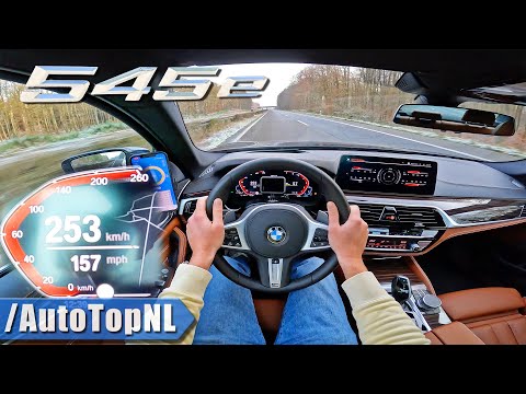2022 BMW 5 Series G30 545e | 0-100 100-200 1/4 MILE & TOP SPEED on AUTOBAHN by AutoTopNL