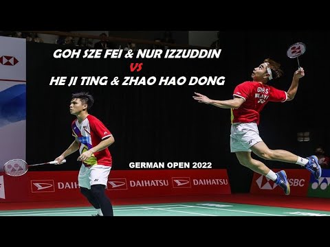 YONEX GAINWARD German Open 2022 | SF | Goh Sze Fei & Nur Izzuddin VS He Ji Ting & Zhou Hao Dong