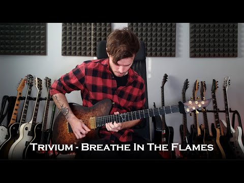 Trivium - Breathe In The Flames (Guitar Cover + All Solos / One Take)