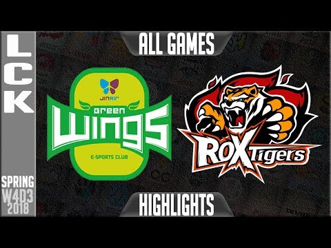 JAG vs ROX Highlights ALL GAMES | LCK Week 4 Spring 2018 W4D3 | Jin Air Greenwings vs ROX Tigers