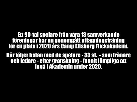 Camp Elfsborg Flickakademi Deltagare 2020! 720p