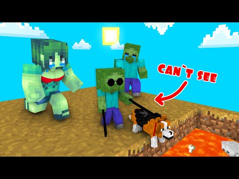 Monster School : Zombie can`t See - Minecraft Animation