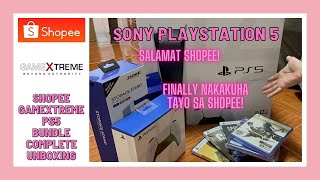 SONY PLAYSTATION 5 CONSOLE DISC EDITION GAMEXTREME PRE-ORDER BUNDLE SA SHOPEE COMPLETE UNBOXING