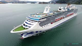 Island Princess, embarking from Port Chalmers, Dunedin, 12th February 2025
