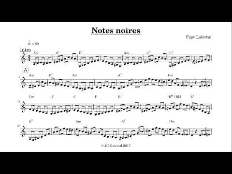 Notes noires - Fapy Lafertin - Transcription