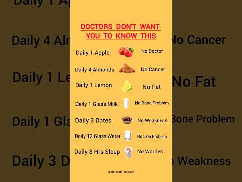 Doctors Don’t Want You to Know This! 😱 | Daily Health Secrets Revealed ✨ #doctorsays #health #diet