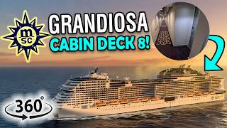 MSC Grandiosa Deck 8 Cabin Tour | 360° Walkthrough