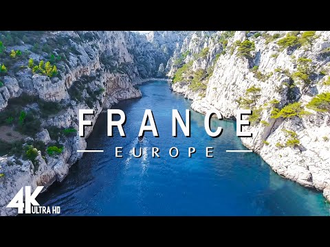 FLYING OVER FRANCE (4K UHD) - Relaxing Music Along With Beautiful Nature Videos - 4K Video UltraHD
