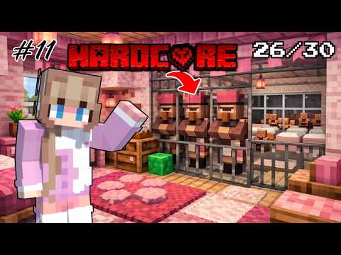 Pink & Advanced Villager Trading Hall ! | Minecraft Hardcore Live 2.0 | ishu568 | Day 11