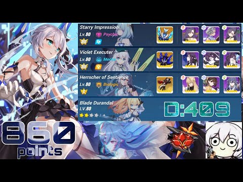 [Honkai Impact 3 SEA] EX Abyss Red Lotus (D409) - HoS (860 pts) SI(SSS) TP(SSS) HS(S0) Dudu Blade 2*