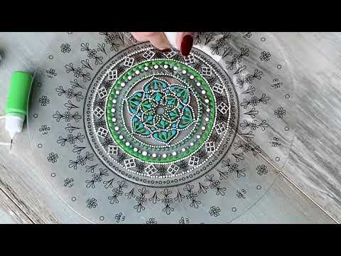 Как расписать тарелку в точечной технике | Набор для творчества NESTbase 'Лотос'