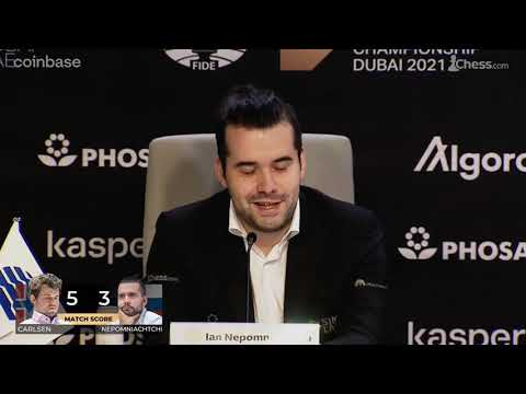 GM Ian Nepomniachtchi Apologises for his performance "it was below GM Level" Game 8 WCC 2021