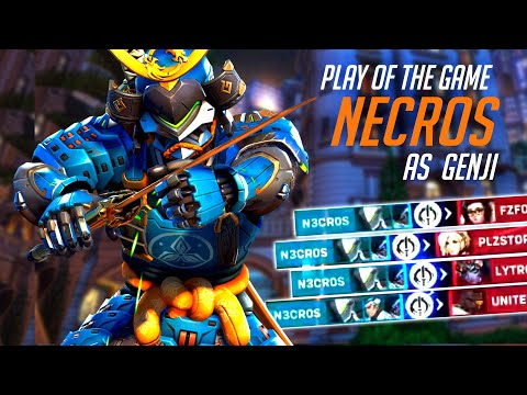THIS IS WHAT GENJI'S FULL POTENTIAL LOOKS LIKE - NECROS! SEASON 4 TOP 500 OW 2