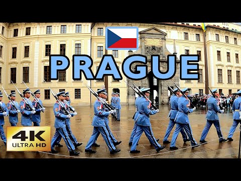 【4K】 Prague / Praha 🇨🇿 Czech Republic - Castle Guard Ceremony