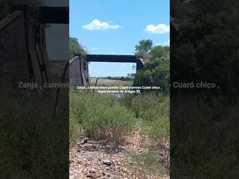 Zanja , camino entre pueblo Cuaró y arroyo Cuaró Chico , departamento de Artigas 🇺🇾 . Videitos .