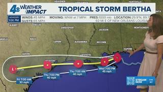 Tracking Tropical Storm Bertha | 1 p.m. update