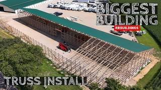 BIGGEST Building Truss Install: Final Day with Cole for the Summer