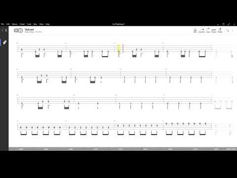 Vulcani ( Nomadi ) ,Tablatura e base Senza Basso - Backing bass track-NO BASS