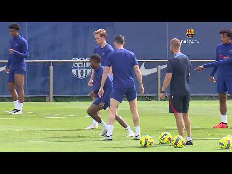 El entrenamiento del Barça previo al partido contra el Atlético, en streaming