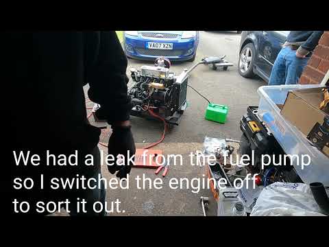 Classic mini rebuilt 1310 fast road engine first start.