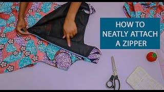 HOW TO ATTACH A ZIPPER IN A FAST NEAT AND EFFECTIV