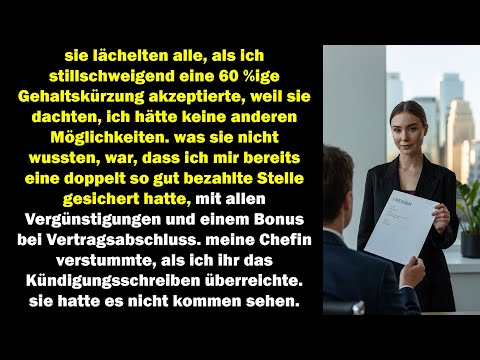 Sie lachten über meine Gehaltskürzung – bis ich mit doppeltem Gehalt und Kündigung zurückkam.