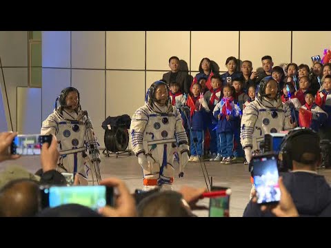 Chinese astronauts' farewell ceremony ahead of Shenzhou-19 mission | AFP