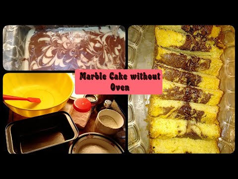 Marble Cake Without Oven Recipe By Saqiba Arif