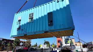 7600 MacArthur Oakland - Installing Homeless Shelter Drone Aerial