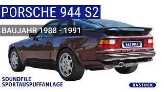 Video: Bastuck Edelstahl Komplettanlage ab Kat mit Klappensteuerung Porsche 944 S und S2