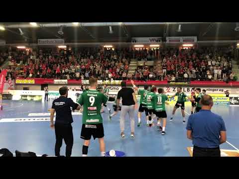 Wacker Thun erzielt den Siegestreffer zum 24:23 in Spiel 3