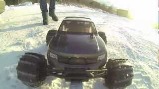 preview picture of video 'Savage X 4.6 Snow run with Paddles & GoPro'