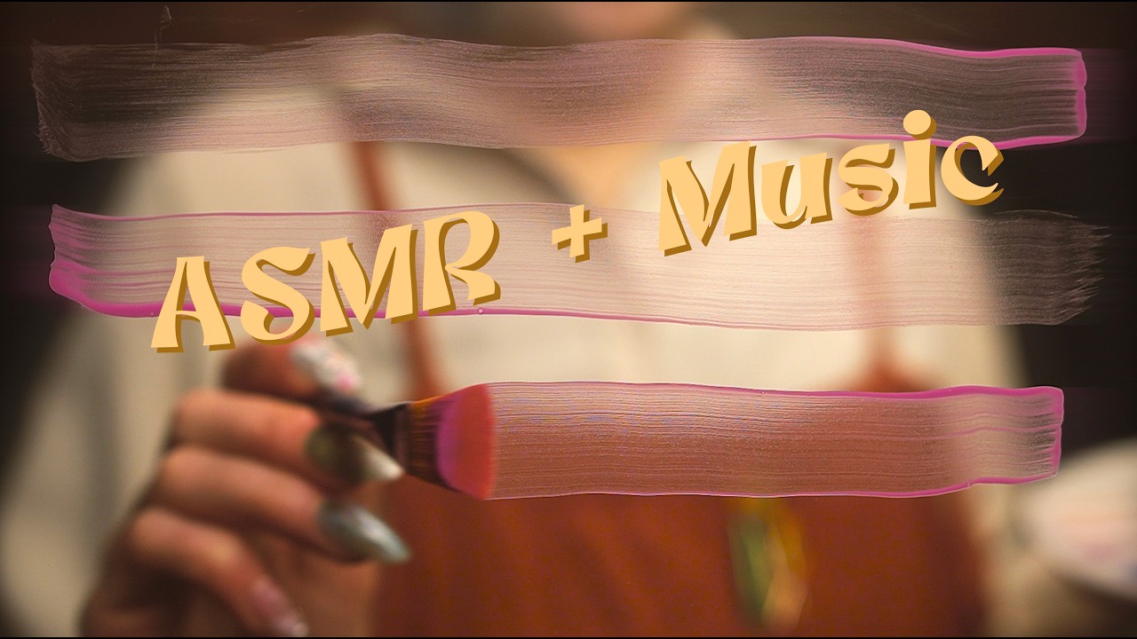 (MUSIC version) 👩🏼🎨 ART ASMR variety pack 🎨 (drawing on you, layered sounds, whispers, echo/delay) - inASMR