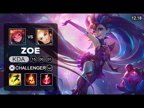 Showmaker vs Knight - Zoe vs Lux Mid - KR Challenger - Patch 12.18 Season 12