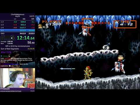 Super Ghouls 'n Ghosts speedrun in 33:52
