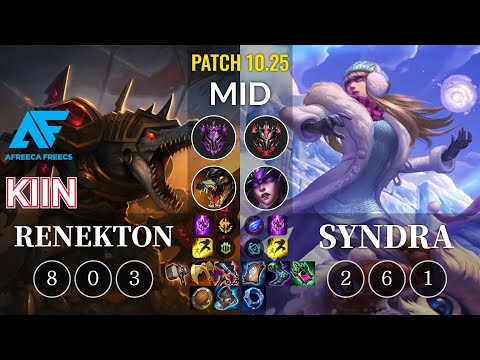 AF Kiin Renekton vs Syndra Mid - KR Patch 10.25