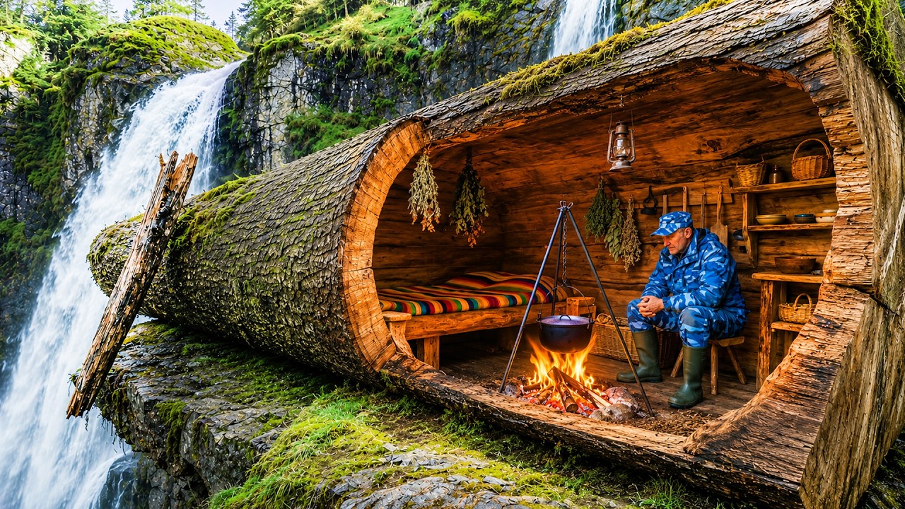 Veteran baut geheimen Unterstand im hohlen Baum und weitere Orte | Die sichersten Bushcraft-Shelter