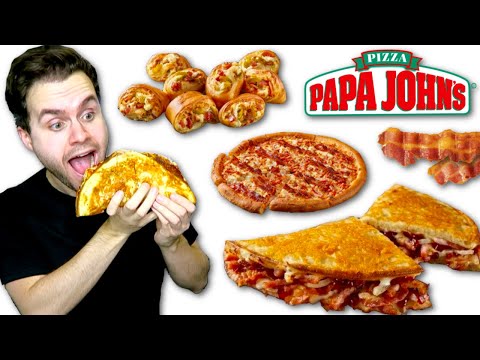 Papa John's NEW BaconMania Menu REVIEW! - Bacon...