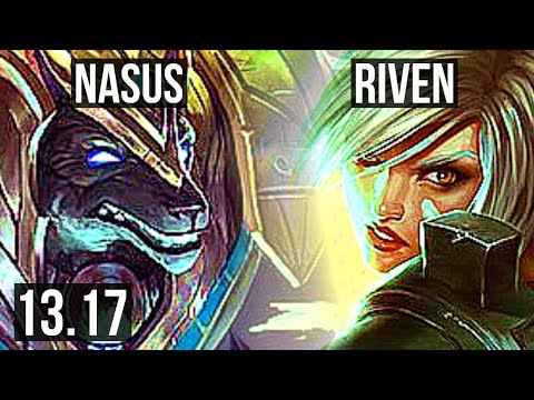 NASUS vs RIVEN (TOP) | 500+ games, Dominating | EUW Master | 13.17