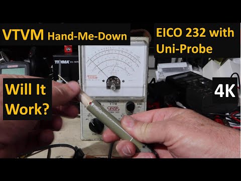 Vacuum Tube VoltMeter  EICO 232 and Uni-Probe. Can We Fix and Use It?  w/ Curtin Meter Unboxing [4K]