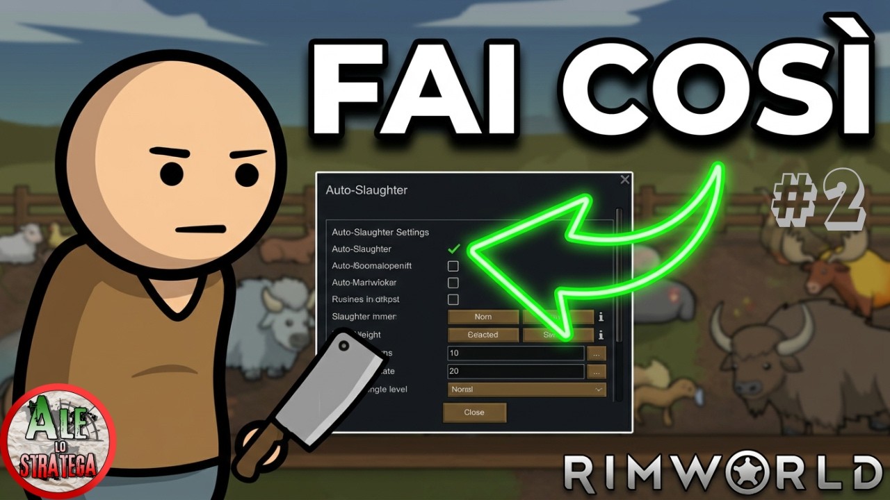 GUIDA ALLA GESTIONE DEGLI ANIMALI || RIMWORLD tutorial ITA || #2 AUTO MACELLAZIONE