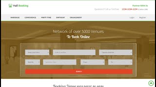 Online Hall Booking PHP Script